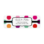 Colorful Polka Dots Pattern Etiket (Voorkant)