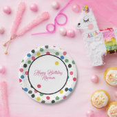 Colorful Polka Dots Pattern Papieren Bordje (Feest)