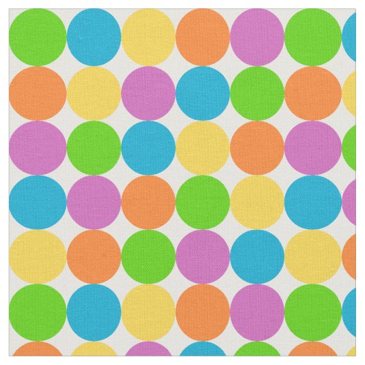 Colorful Polka Dots Pattern Stof (Close Up)