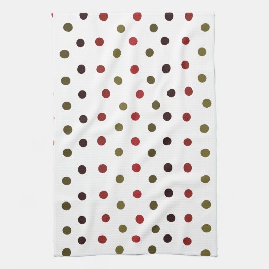 Colorful Polka Dots Pattern Theedoek (Verticaal)