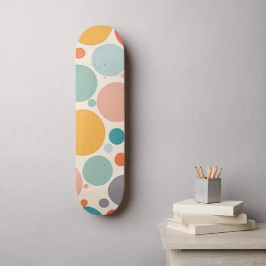 Colorful Polka Dots Persoonlijk Skateboard (Muurkunst)