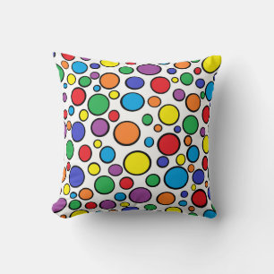 Colorful Polka Dots Pillow Kussen