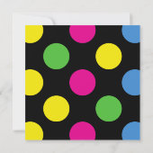 Colorful Polka Dots, Polka Dot Pattern, Sweet 16 Kaart (Achterkant)