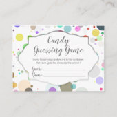 Colorful Polka Dots raden hoeveel Snoepjes Trendy Informatiekaartje (Voorkant)