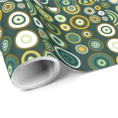 Colorful Polka Dots Retro Pattern 3 Cadeaupapier (Rol Hoek)