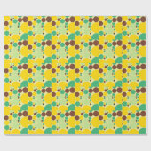 Colorful Polka Dots Retro Pattern Cadeaupapier (Vlak)