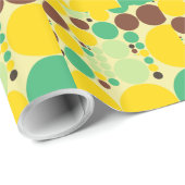 Colorful Polka Dots Retro Pattern Cadeaupapier (Rol Hoek)