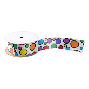 Colorful Polka Dots Ribbon Satijnen Lint