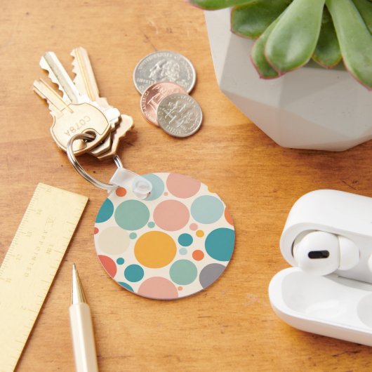 Colorful Polka Dots Sleutelhanger (Bureau)