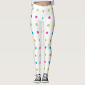 Colorful Polka Dots Spandex Leggings (Voorkant)