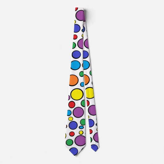Colorful Polka Dots Stropdas (Voorkant)