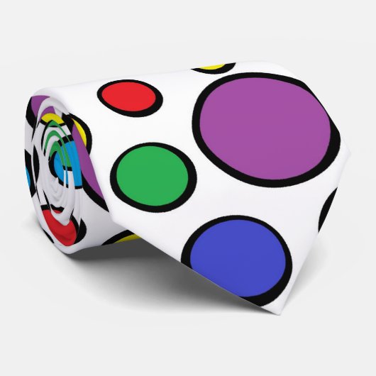 Colorful Polka Dots Stropdas (Opgerold)