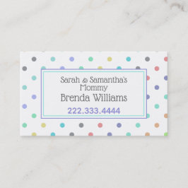 Colorful Polka Dots Stylish mammam Card Contactkaartje