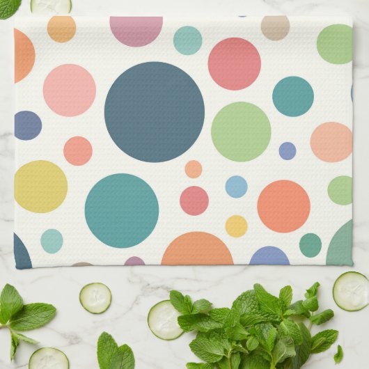 Colorful Polka Dots Theedoek (Gevouwen)