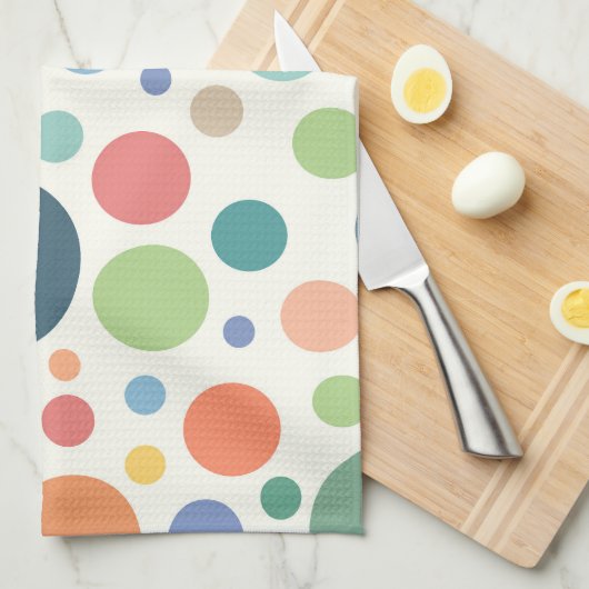 Colorful Polka Dots Theedoek (Quarter Fold)