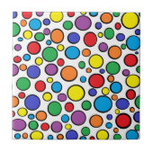 Colorful Polka Dots Tile Tegeltje (Voorkant)