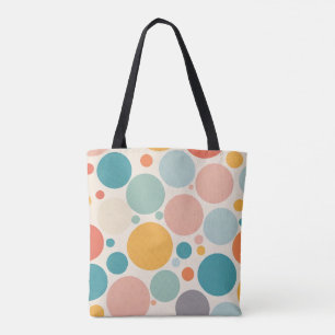 Colorful Polka Dots Tote Bag