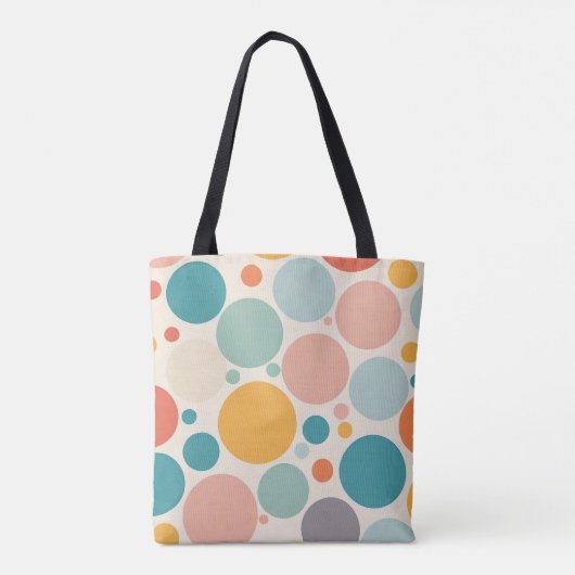 Colorful Polka Dots Tote Bag (Achterkant)