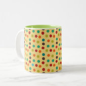 Colorful Polka Dots Tweekleurige Koffiemok (Voorkant links)