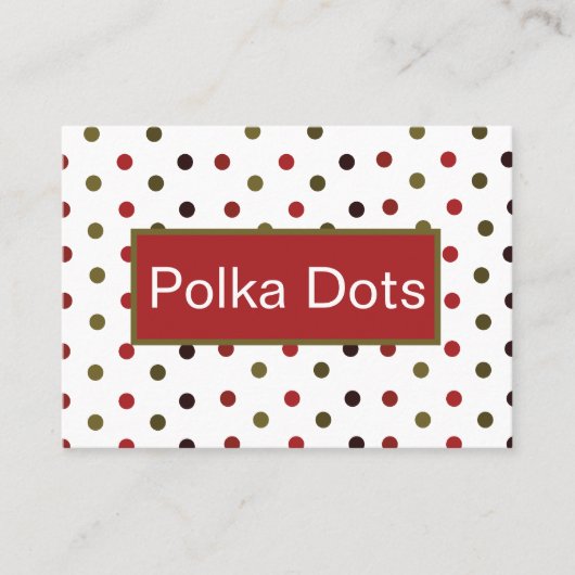 Colorful Polka Dots Visitekaartje (Voorkant)