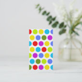 Colorful Polka Dots Visitekaartje (Staand voorkant)