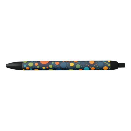 Colorful Polka Dots Zwarte Inkt Pen (Voorkant)