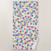 Colorful Polka-Stippen Fun Pattern Strandlaken (Voorkant)