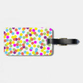 Colorful Polka-Stippen op wit Bagagelabel (Achterkant horizontaal)