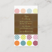 Colorful Polka stipt Visitekaartje (Achterkant)