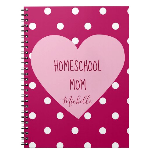 Colorful Polkadots Homeschool mama Notitieboek (Voorkant)