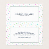 Colorful Polkadots Pattern Visitekaartje (Binnenkant ongevouwen)