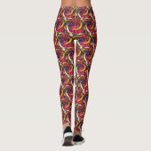Colorful Polyanthus Primrose Flower Swirl Leggings (Achterkant)