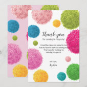Colorful Pom Birthday - Bedankt voor je creditcard (Voorkant / Achterkant)