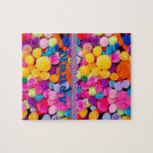 Colorful Pom Poms Jigzaag Puzzle Legpuzzel (Horizontaal)