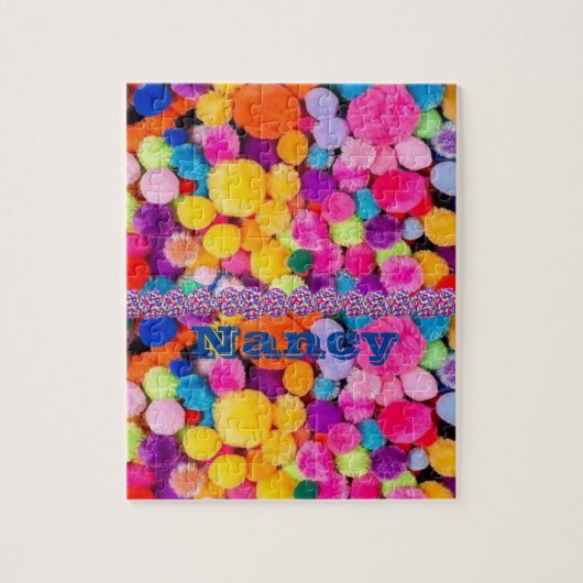 Colorful Pom Poms Jigzaag Puzzle Legpuzzel (Verticaal)