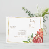 Colorful Pomegranate Foliage Vrijgezellenfeest Kaart (Staand voorkant)