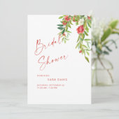 Colorful Pomegranate Tuscan Red Vrijgezellenfeest Kaart (Staand voorkant)