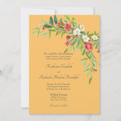 Colorful Pomegranate Tuscan Wedding Kaart (Voorkant)