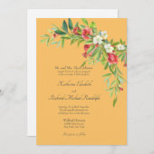 Colorful Pomegranate Tuscan Wedding Kaart (Voorkant / Achterkant)