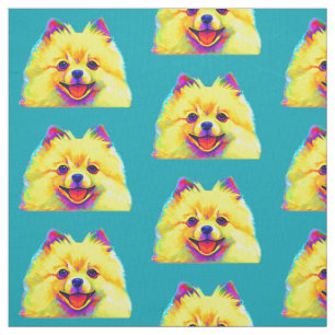 Colorful Pomeranian Stof