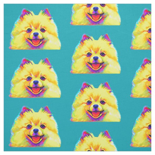 Colorful Pomeranian Stof (Swatch)