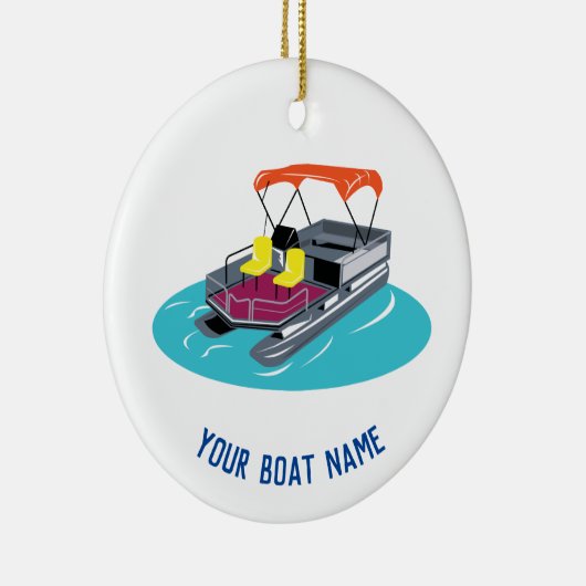 Colorful Pontoon Boat Ornament (Rechts)