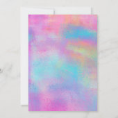 Colorful Pool Birthday Party Flamingo Ice Cream Kaart (Achterkant)