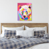 Colorful Pop Art Beer Portret Canvas Afdruk (Insitu (Slaapkamer))