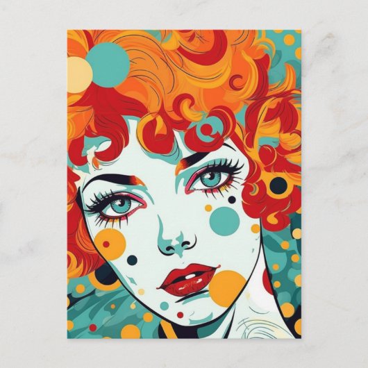Colorful Pop Art Briefkaart (Voorkant)