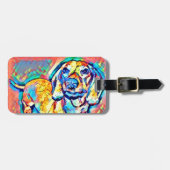 Colorful Pop Art Dachshund Bagagelabel (Voorkant horizontaal)