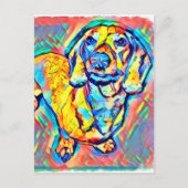 Colorful Pop Art Dachshund Briefkaart (Voorkant)