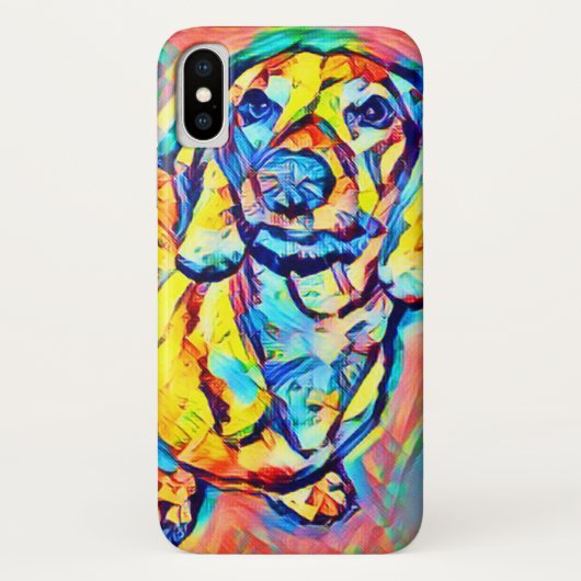 Colorful Pop Art Dachshund Case-Mate iPhone Case (Achterkant)