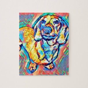 Colorful Pop Art Dachshund Legpuzzel