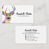 Colorful Pop Art Deer Visitekaartje (Voorkant / Achterkant)